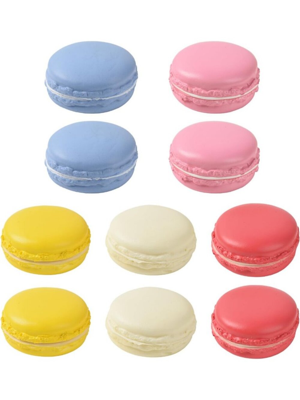 Colorful Fake Macarons Set - 10 Pcs Realistic Artificial Desserts for Home Decor